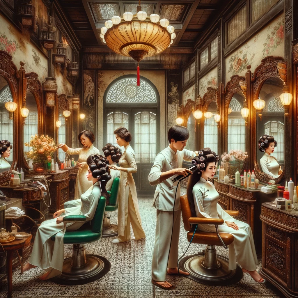 A classic 20th-century beauty salon